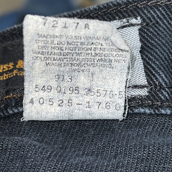 Levi’s Vintage Gold Silver Tab Straight Denim Jeans Size 33x32 - Picture 9 of 9